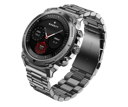 Smartwatch Garett Atom srebrny stalowy